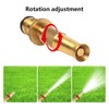 Runmeihe Solid Heavy-Duty Garden Hose Nozzle Brass Adjustable Hose Nozzle,High