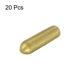 QUARKZMAN Pack of 20 Rubber Caps Rubber End Caps 4 mm ID Rubber Plugs Sealing Cap Vinyl PVC Bolt Cap Screw Thread Round Tube Bolt Cap Cover Thread Protection, Golden