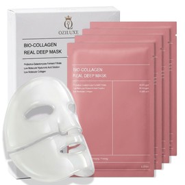 Mascarilla De Hidrogel Nocturna De Biocolágeno(34 G X 4) Mascarilla Facial Coreana Profunda Para Hidratación, Reafirmación Y Elasticidad  Antiedad,...