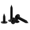 #10 x 1/2" Black Modified Wafer Truss Head Wood Screws,