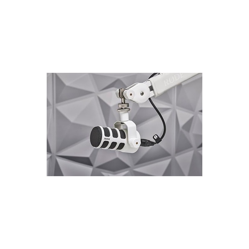 RØDE PodMic Micrófono cardioide dinámico de difusión - Blanco