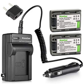 Kastar Battery (2-Pack) and Charger Kit for Sony NP-FP51, NP-FP50, NP-FP30, NP-FP70, NP-FP60, NP-FP71, TRV, TRV-U & Sony DCR-HC30 40 43E 65 85 94E 96 DCR-SR30 40E 50E 60E 70E 80E 100 Camera