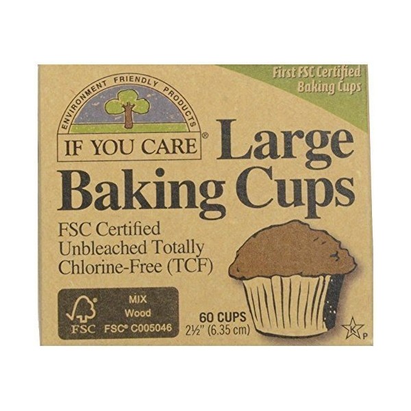 If You Care Large Unbleached Baking Cups - 60 Baking Cups
