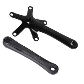 1Pair 170MM Mountain Road Bike Alloy Single Crankset Repair Parts (Black)