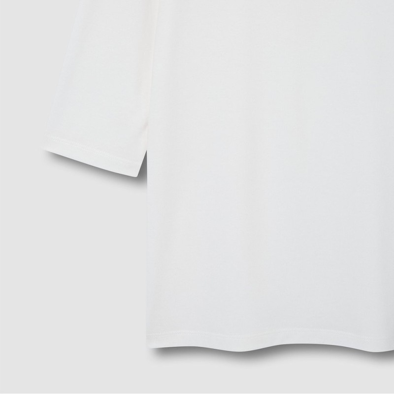 JAJU [JAJU/자주] Women's Soft 5-Part T-shirt_White