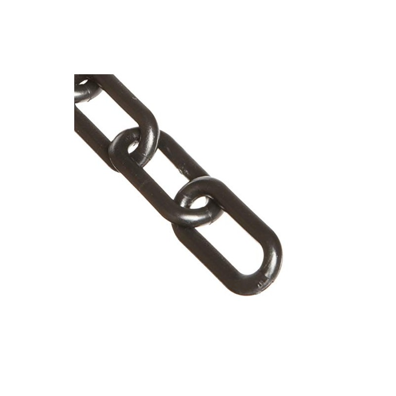 Mr. Chain Plastic Barrier Chain, Black, 2-Inch Link Diameter, 10-Foot