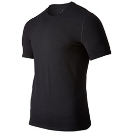 Tommie Copper Men's Core Copper Cotton Short Sleeve Crew Neck Undershirt, Black, Medium
