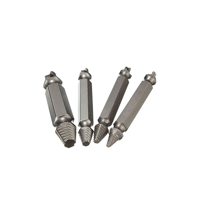 CEFEPH 4 Piece Screw Extractor Defective Screw Remover Made of