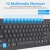 HUO JI Silent Wireless Keyboard and Mouse Combo, 2.4G Full-Size
