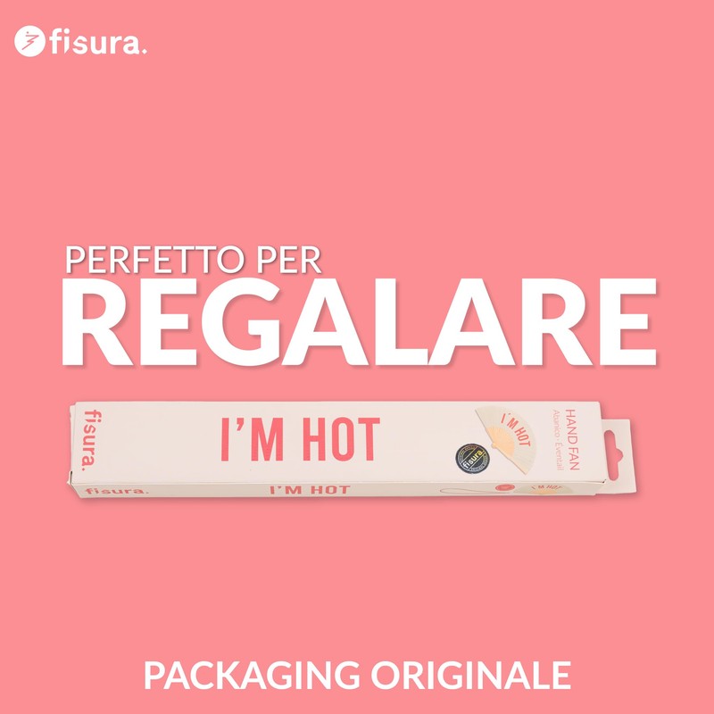 Fisura - Originale ventaglio con messaggio.Ventaglio in legno moderno e