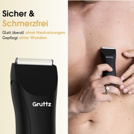 Gruttz Lifeshaver v2 - Bodygroomer Herren - Body Trimmer - Made for Schambereich - Inklusive Travelbag