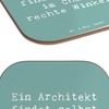 Mr. & Mrs. Panda Drinks Coaster Saying "EIN Architekt findet