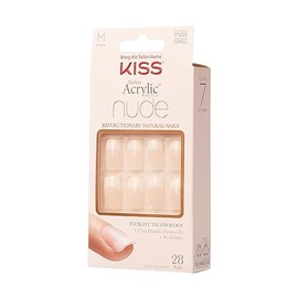 Kiss Salon Acrylic Nude French Nails, Cashmere, 31 Count