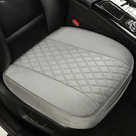 West Llama Front Car Seat Cover Protector, Comfortable Velvet Bottom Seat Cover Fits 95% of Vehicles,Cars,SUVs,Sedans,21.26 × 20.86 Inch(2PC-Gray)