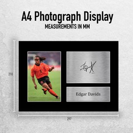 HWC Trading A4 Edgar Davids Holland Gifts Printed Signed Autograph Picture for Football Fans and Supporters