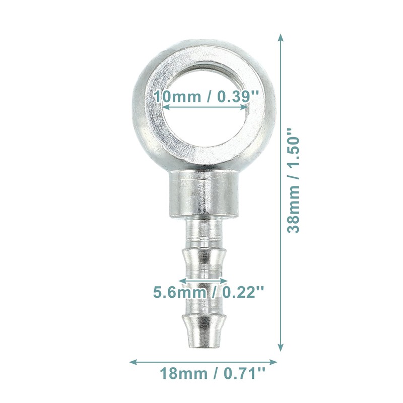 QUARKZMAN 2 x Hollow Screws Hose Nozzle 10 mm Diameter