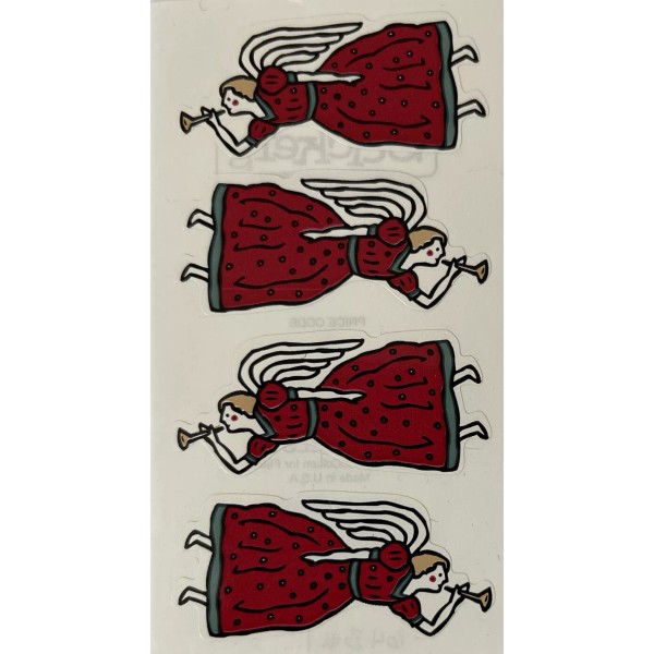Frances Meyer ANGEL With RED DRESS Stickers (4pc)Frances Meyer•Christma