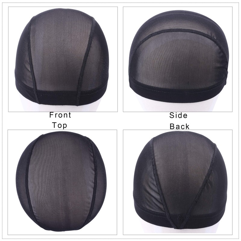 2 piezas / lote de malla negra para hacer pelucas