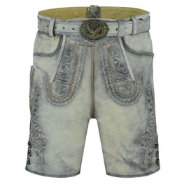 Sterling Sports Men's Traditional Lederhosen Oktoberfest Costume Belt Bavaria Brown Size 46-64, beige