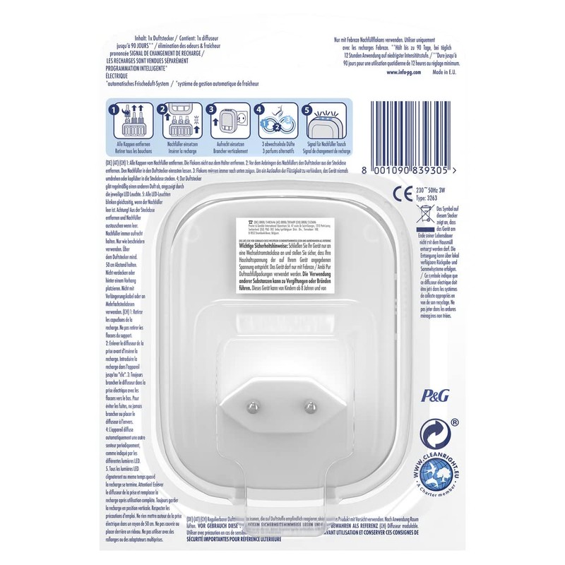 Febreze 3Volution Duftstecker für Nachfüller, die Gerüche entfernen (Nachfüller nicht