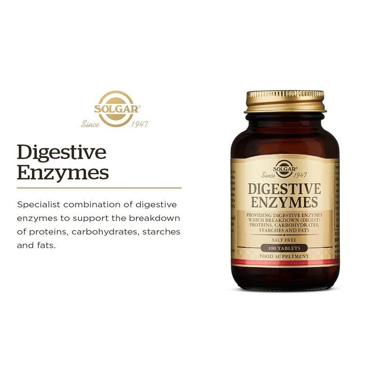 Solgar Digestive Enzymes - 100 Tablets - Pure