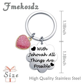 Fmekosdz Jehovah Witness Accessories Jehovah Witness Ministry Gifts For Jw Pioneer Keychain JW Pioneer Appreciation Gifts Christian Themed Gifts JW Charm Jewelry Jehovah Witness Inspirational Keychain