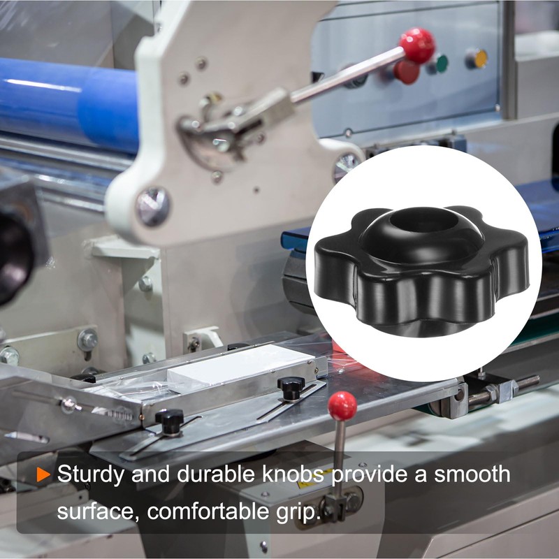 sourcing map 6pcs Star Knobs M6 Female Thread 25mm 6-Point