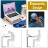 NOELAMOUR Laptop Stand, Vertical Stand, Wood, Easy Assembly, Storage, Improves