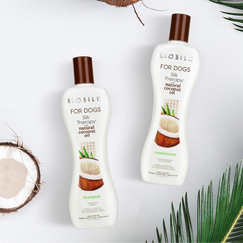 Champú de Seda para Perros con Aceite de Coco –