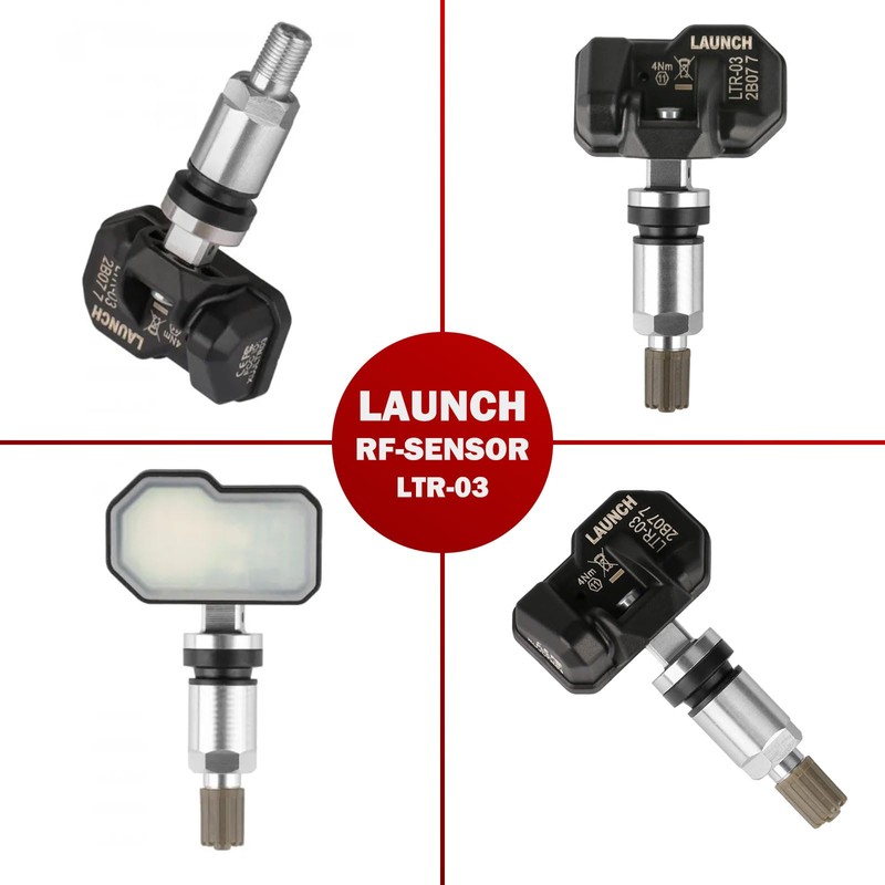 LAUNCH LTR-03 TPMS Sensor 315MHz/433MHz Dual Frequency Screw-in Metal Tire