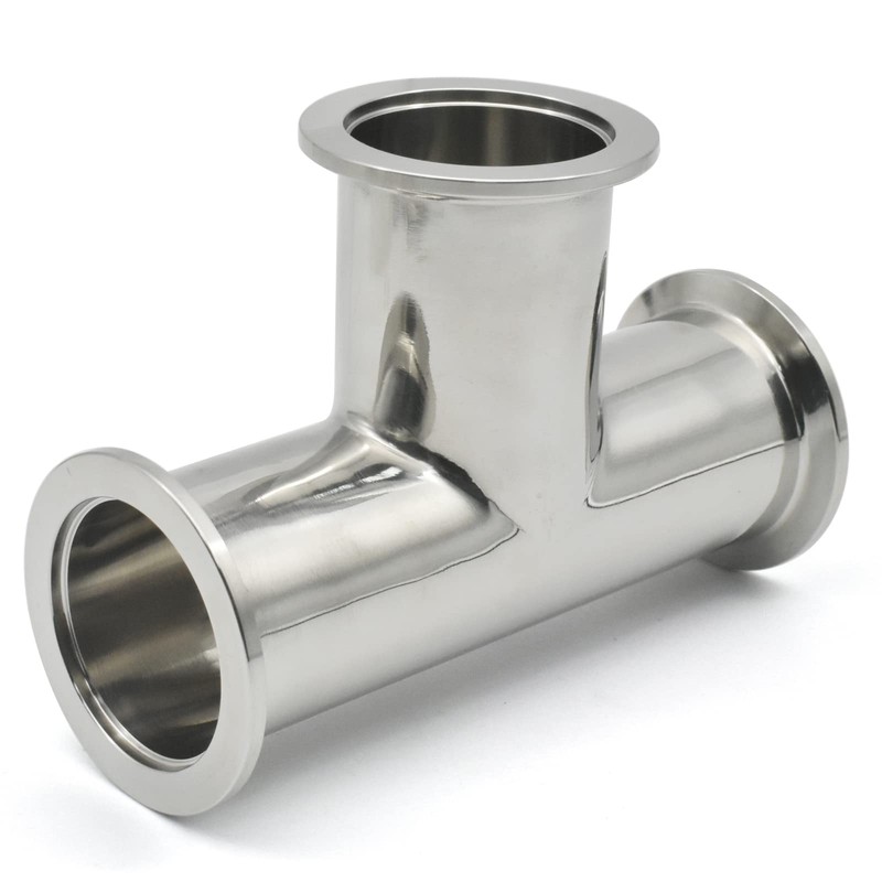 QiiMii SS304 Sanitary Vacuum Fittings - KF-40 Tri Clamp Tee
