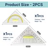 Set Square with Handle, Small and Large Flexible Set Square