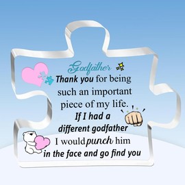 Step-dad Puzzle Shaped Plaques Father's Day Gifts for Stepdad Appreciate Birthday Present Ideas Papa Acrylic Signs from Son Daughter Home Desk Decorations Step Dad Christmas Thanksgiving Keepsakes