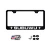 BLVD Subuwu Laser Engraved License Plate Frame Black Metal Street