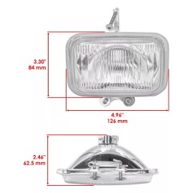 Caltric Set of 2 Headlights for Honda TRX300 Fourtrax 300 2X4 1988-2000 W/Bulb