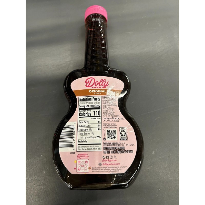 Dolly Parton BRAND NEW Dolly Parton Pancake Syrup Guitar Shaped