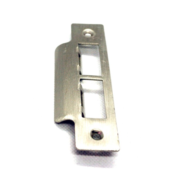 Strike Plate Double Satin Brushed for Mortise Lock or Tubular