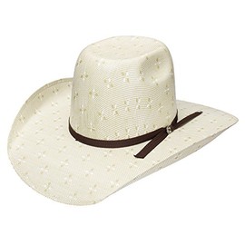 RESISTOL Hooey Collection Pecos Straw Cowboy Hat Tan,Green
