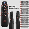 PR-820 Wireless Presentation Clicker with Laser Pointer, PowerPoint Clicker with