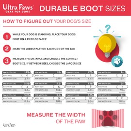 Ultra Paws Durable Dog Paw Protector|Dog Boots|Dog Shoes|Black Light Duty Heat, Water Resistant Dog Booties for hot Pavement for Medium Dogs (Size 5)