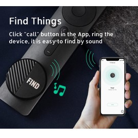 NIUTAG Key Finder Item Finders 1-Pack, Bluetooth Tracker Item Locator with Key Chain for Gifts Keys Pet Wallets or Backpacks and Tablets (1 Pack, F9XT-Black)