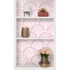 EeeComing Boho Peel and Stick Wallpaper Pink Geometric Wallpaper 17.3"