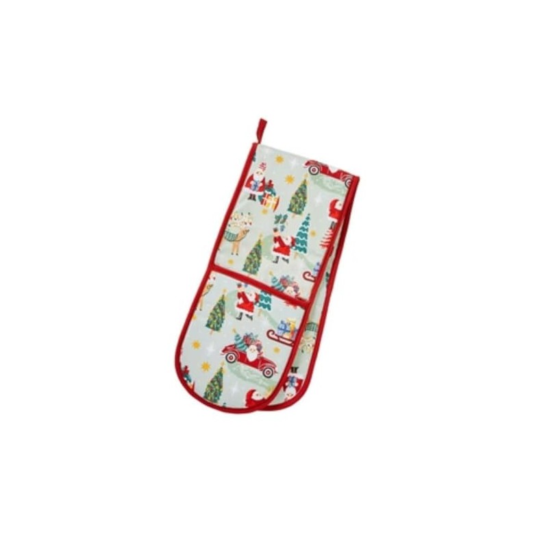 Christmas Textiles - Tis the Season Recycled Double Oven Glove