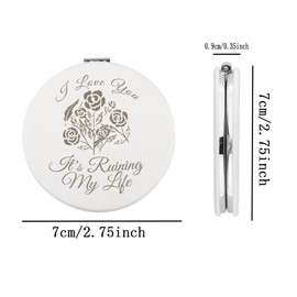 BEKECH Music Album Inspired Compact Mirror Singer Merch I Love You It's Ruining My Life Pocket Mirror for Women (I Love You It's Ruining My Life)