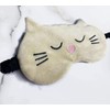 Cute Cat Sleeping Mask Fluffy Animal Eye Mask for Sleeping