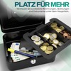ACROPAQ P0016 Lockable Cash Box with Coin Counting Board, Small