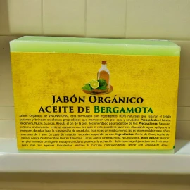 VIVONATURAL Jabón De Bergamota Orgánico Cabello, Barba Y Bigote 120gr