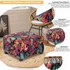 TOPHMDECOR Ottoman Cover Square Slipcovers Printed,Stretch Footrest Stool Cover for