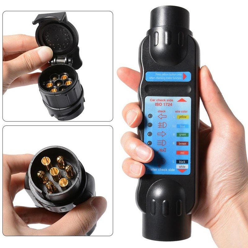 7 Pin Car Truck Trailer Plug Socket Tester Wiring Circuit