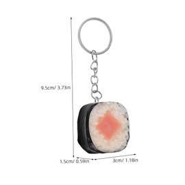 Totority 3pcs Sushi Model Keychain Fake Sushi Fake Meat Creative Keychain Sushi for Food Keychains Sushi Ornament Realistic Food Props Sushi Keychain Ramen Keychain Plastic